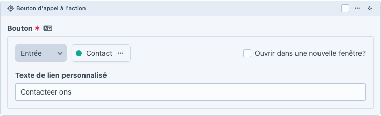 Bouton CTA dans le Content Builder