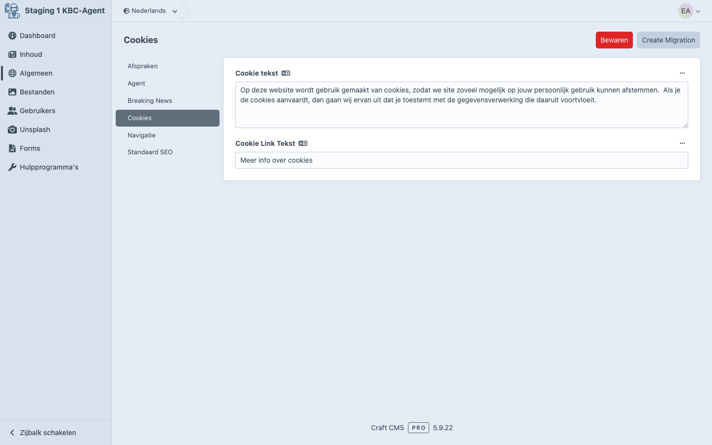 Cookies-banner-global in Algemeen