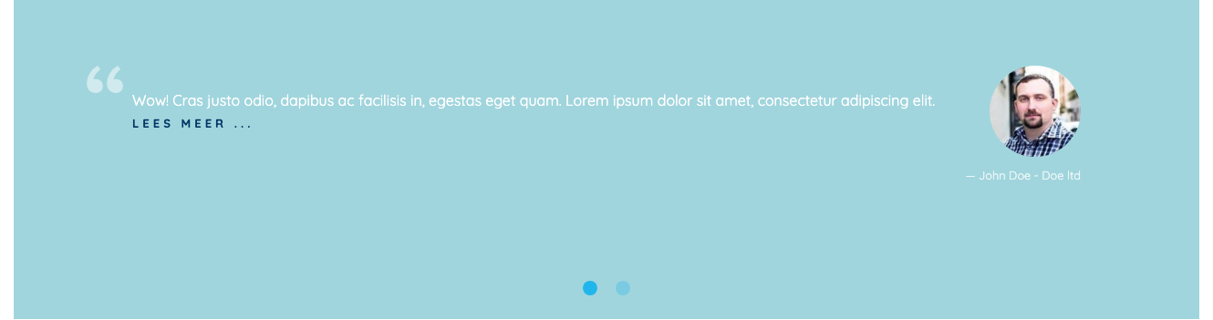 Referentie-carrousel op de site