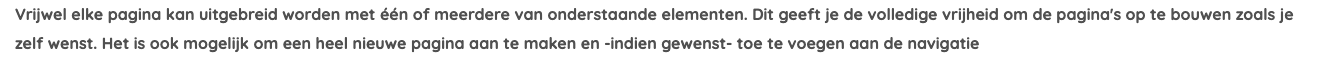 Tekst-blok op de site