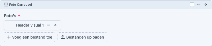 Foto-carrousel in de Content Builder